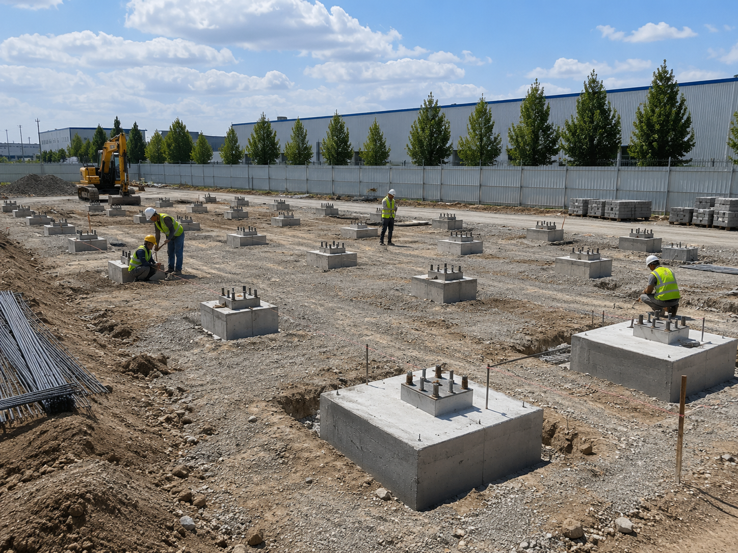Step 1 - Column foundation installation